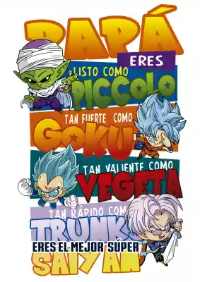 vectores plantilas PAPá,FESTIVIDAD,PAPá ERES,LEYENDA,DRAGON BALL,